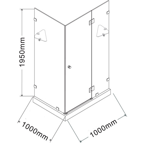 PLT Frameless Square Shower Screen - Image 5