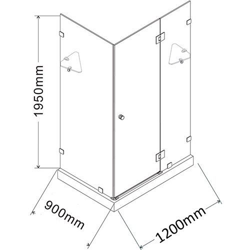 PLT Frameless Square Shower Screen - Image 4
