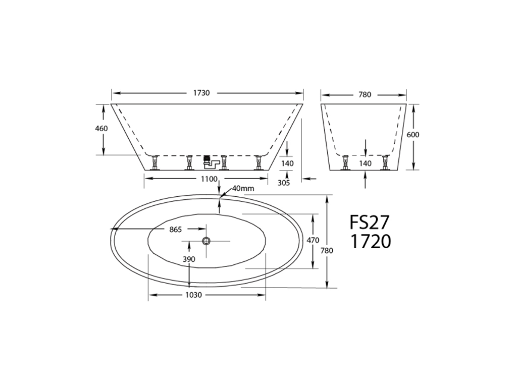 FS27 Freestanding Bath - Image 2