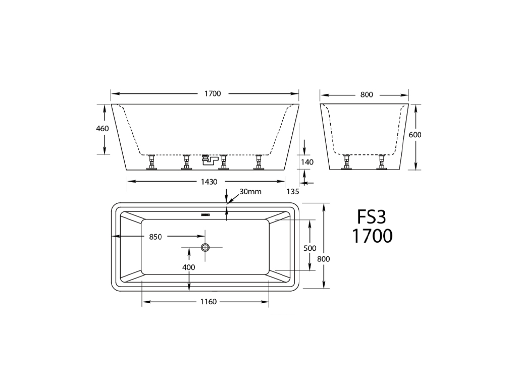 FS3 Freestanding Bath - Image 2